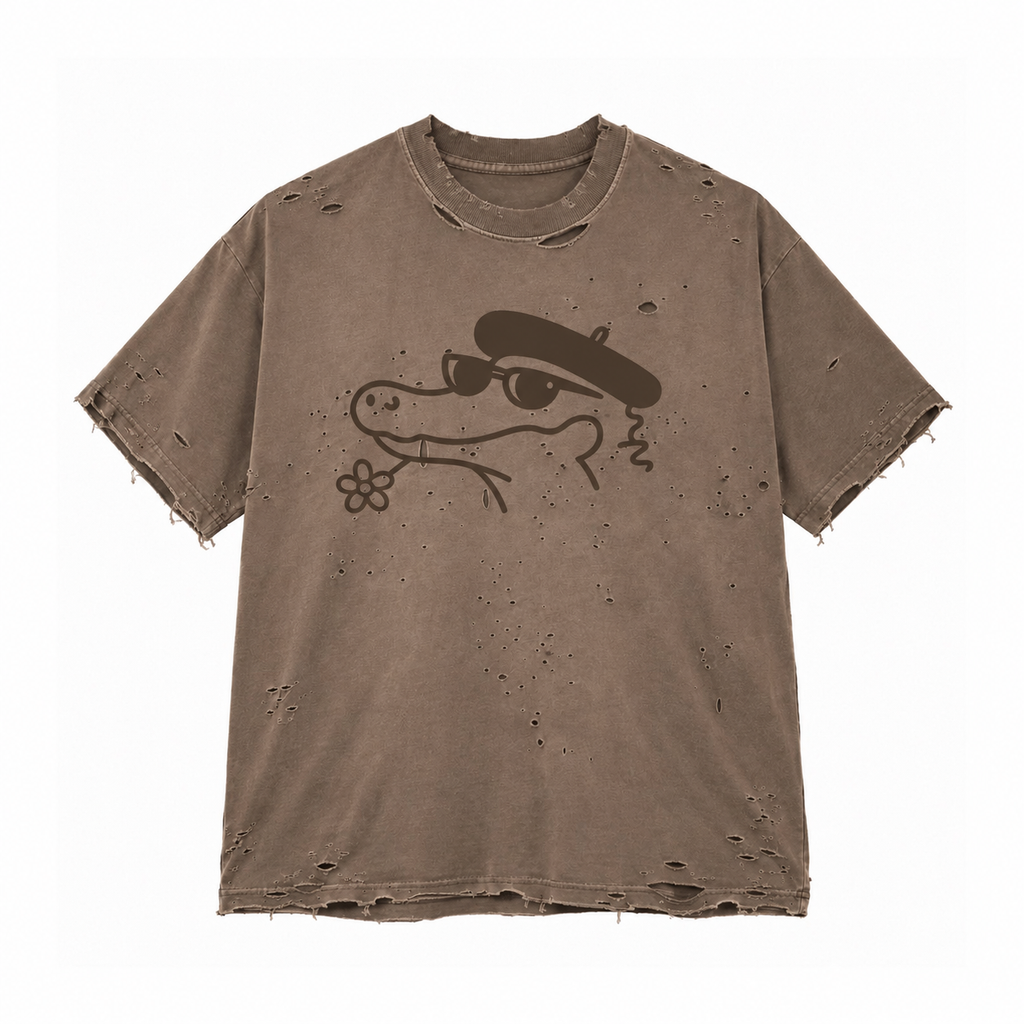 T-shirt Croco brown